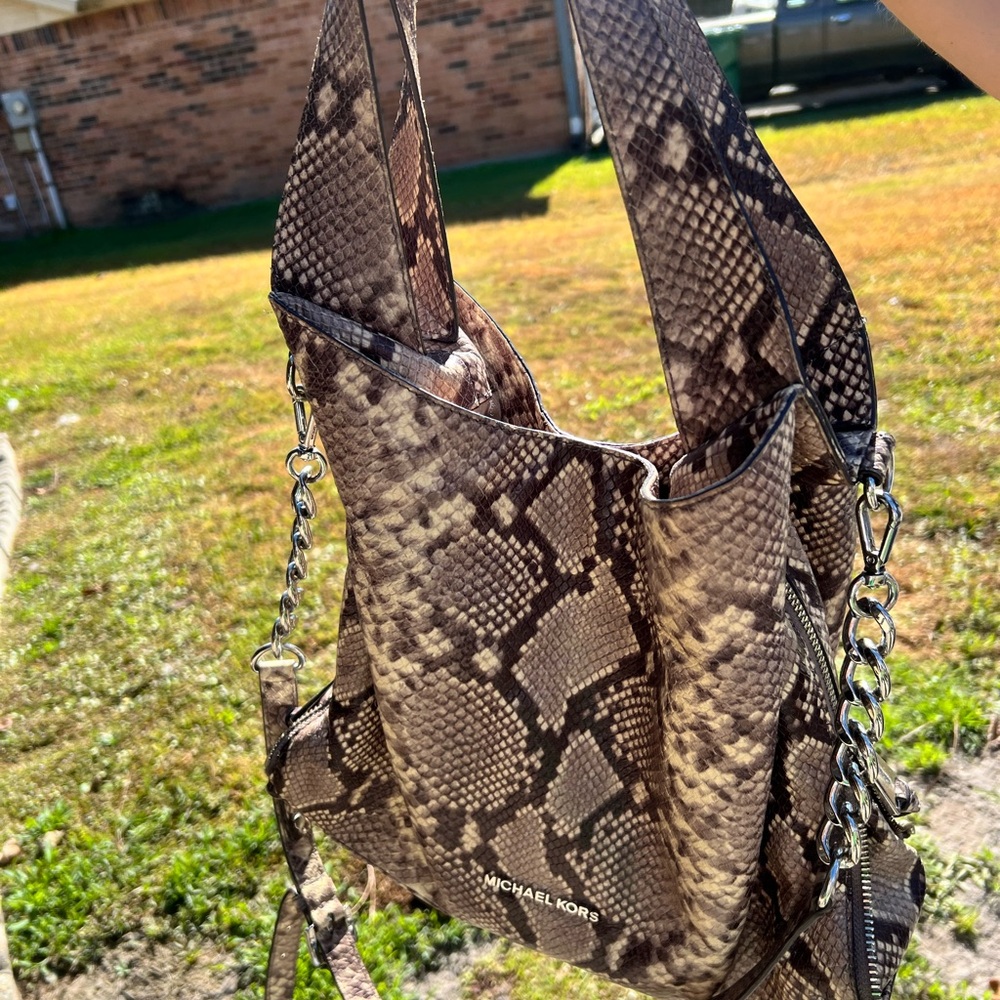 Michael Kors Python Pattern Shoulder Bag - image 1